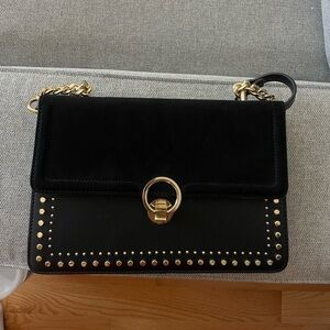 Topshop Black and Gold Handbag/ Shoulder bag